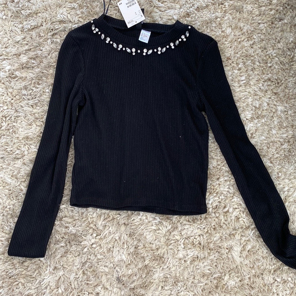 H&M ribbed long sleeve top